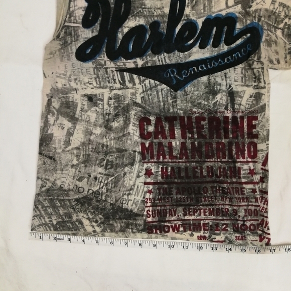Vintage Catherine Malandrino Y2k Harlem Renaissance Commemorative Print T Shirt - Picture 5 of 10